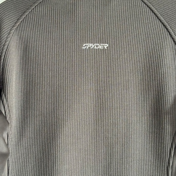 Spyder core sweater ladies olive green 1/4 zip pullover size L - Picture 10 of 15